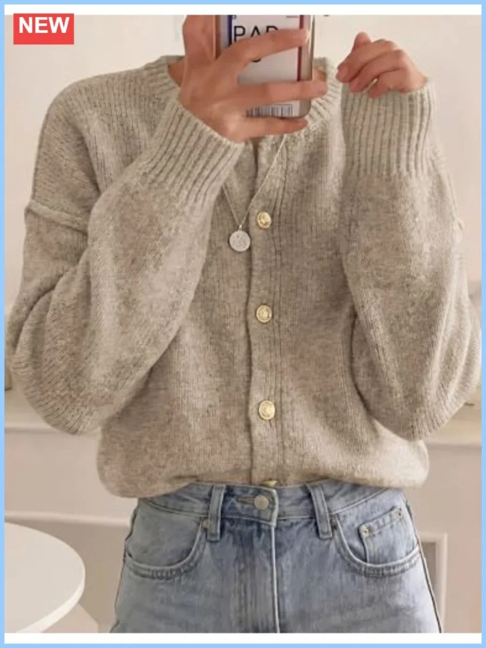 Chunky Knit Cardigan Sweater Women Button Up Oversized Fall Winter